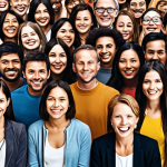 **Prompt:** A vibrant and diverse group of people, symbolizing a loyal crowdfunding community, enthusiastically interacting and sharing a common, inspiring vision. Subtle visual elements like glowing social media icons (likes, shares, comments) and intertwined connections emphasize organic reach and deep engagement beyond just financial contributions. The scene should convey a sense of a supportive "tribe" rather than just a collection of donors, highlighting long-term loyalty and the "whispering crowd" effect.