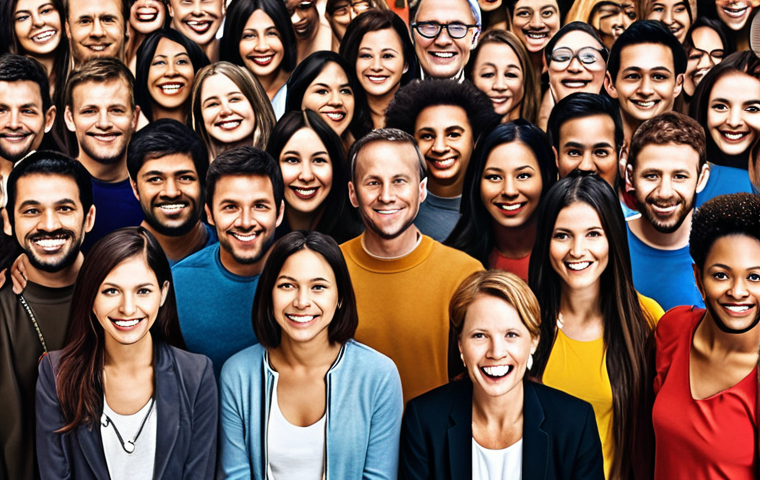 **Prompt:** A vibrant and diverse group of people, symbolizing a loyal crowdfunding community, enthusiastically interacting and sharing a common, inspiring vision. Subtle visual elements like glowing social media icons (likes, shares, comments) and intertwined connections emphasize organic reach and deep engagement beyond just financial contributions. The scene should convey a sense of a supportive "tribe" rather than just a collection of donors, highlighting long-term loyalty and the "whispering crowd" effect.